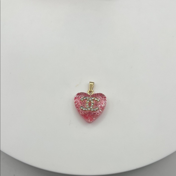 993. Designer Heart Pendant with Pink and Gold